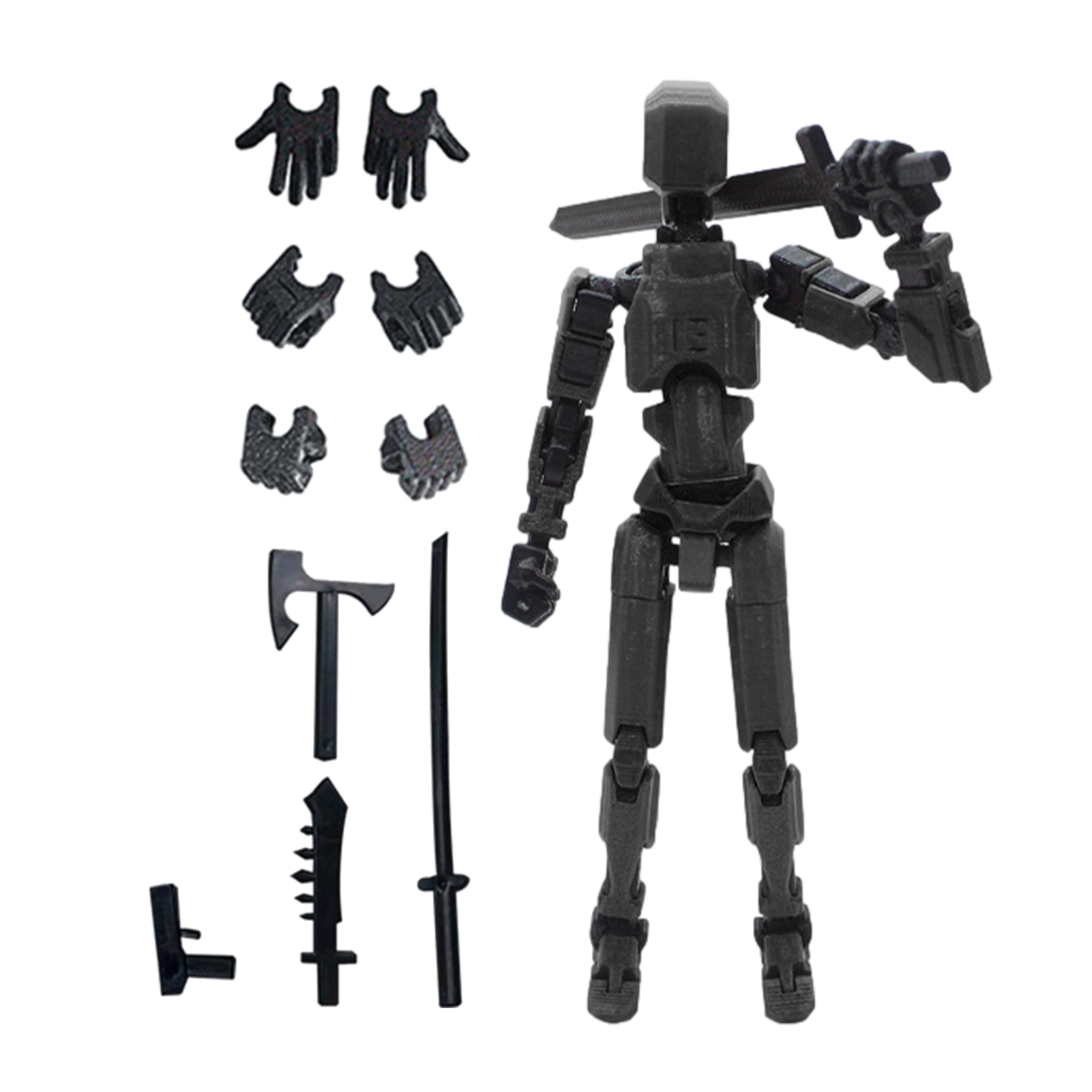 Multi-joint Movable Dummy Figure 3D Printed Poseable Fidget Model Adjustable Joint Stress Relief Desktop Ornament Hobby