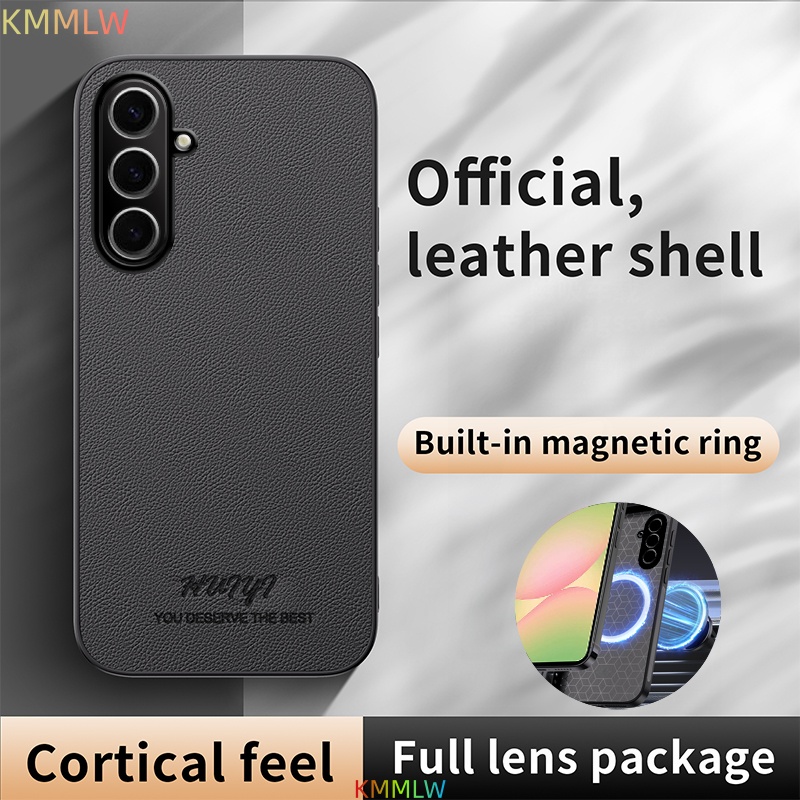 Leather Case for   A57 A56 A55 A54 5G A53 A52 A51 A50 A37  Lite Luxury Shockproof Magnetic Cover