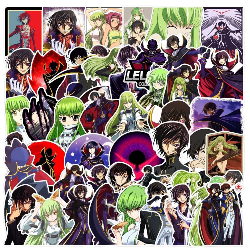 1 Pack Anime Sticker CODE GEASS Lelouch of the Rebellion Action Figures C.C. Character Model Decorative Supplies  Toy