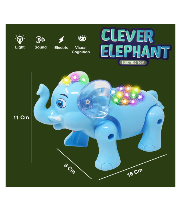Kaleem Toys Walking Elephant Toy for Kids Light and Sound Animal Toys for Babies