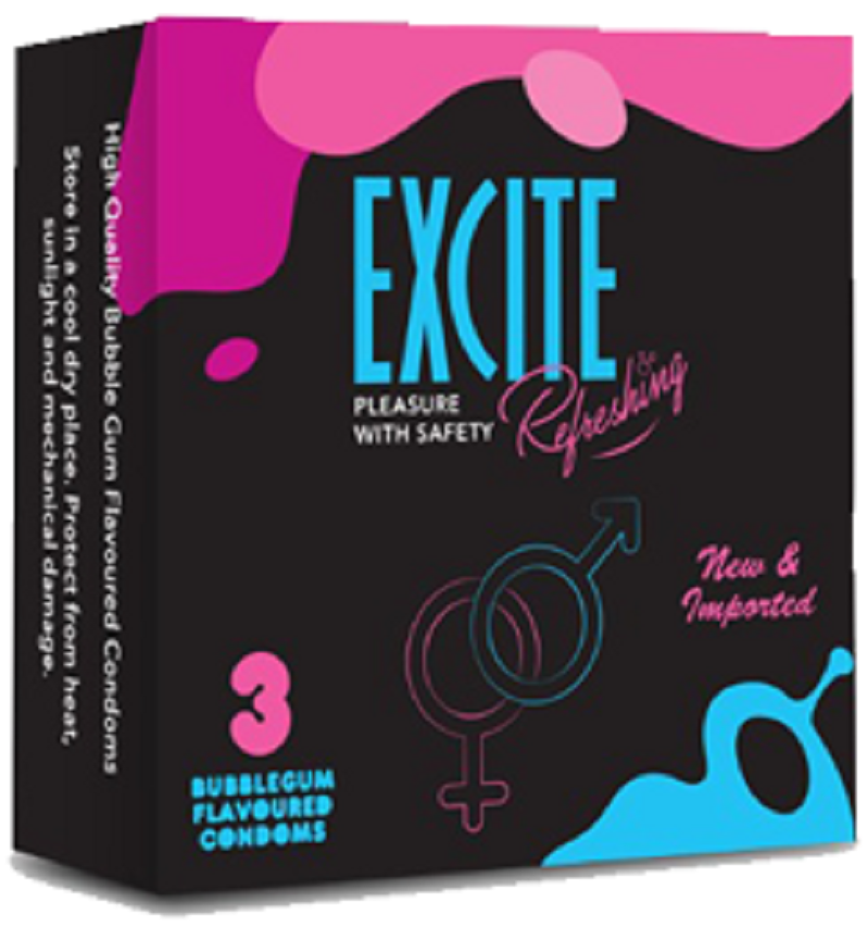 Excite Refreshing Imported Condoms - 03 Pieces in 01 Pack