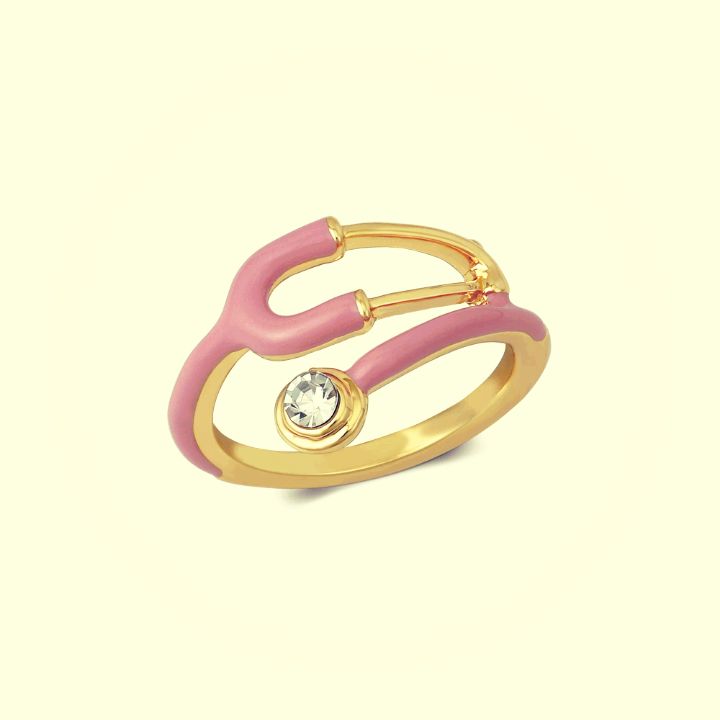 Trendy Doctor Stethoscope Ring for Girls & Women | Elegant Nurse Medical Ring | Creative Adjustable Fashion Jewelry