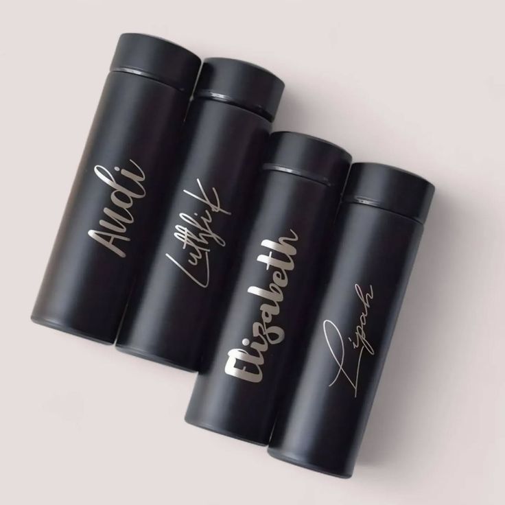 Customize Name Smart Temperature Display Water Bottle 500ml  Stainless Steel Insulated Hot & Cold with LED Touch