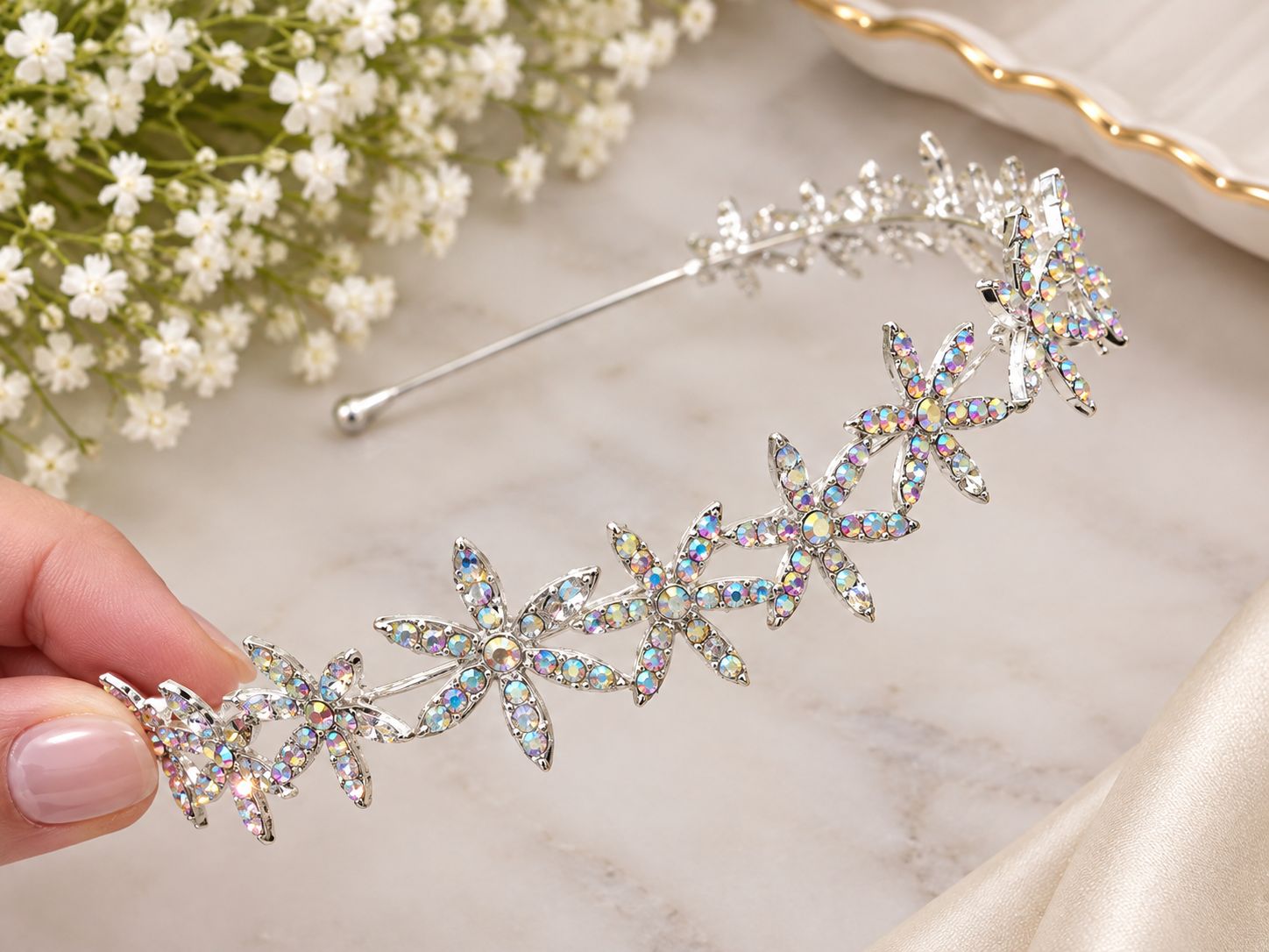 Princess Crown Headbands for Girls - Perfect for Birthdays, Weddings & Parties, Handcrafted Alloy Rhinestone with Unique Design of Birds Pattern Inlaid with Bright Diamonds Hair Accessories