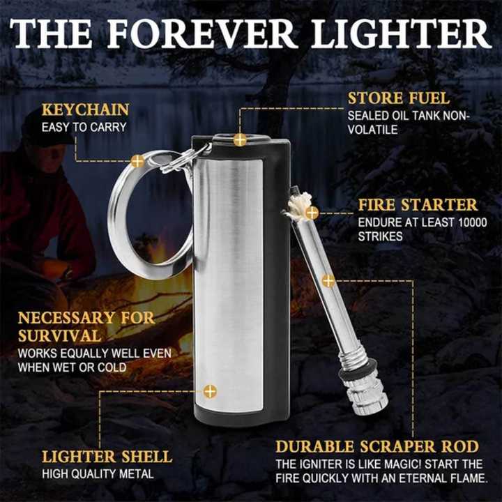 Portable Flint Fire Starter Keychain | Camping Emergency Gear | Outdoor Survival Tool | Compact Fire Starter