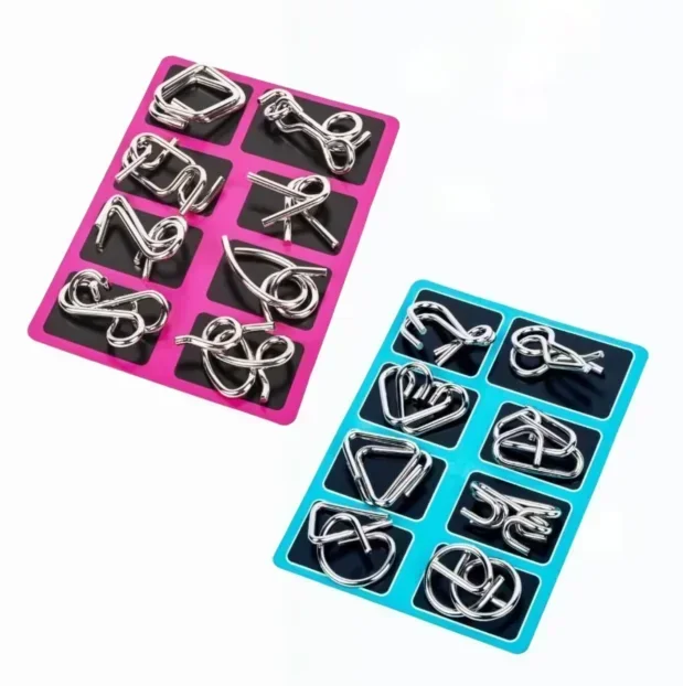 Fun Metal Chinese Ring Puzzle Intelligent Brain Teaser IQ Logic Game for Children Adult Family Entertainment Educational Toy