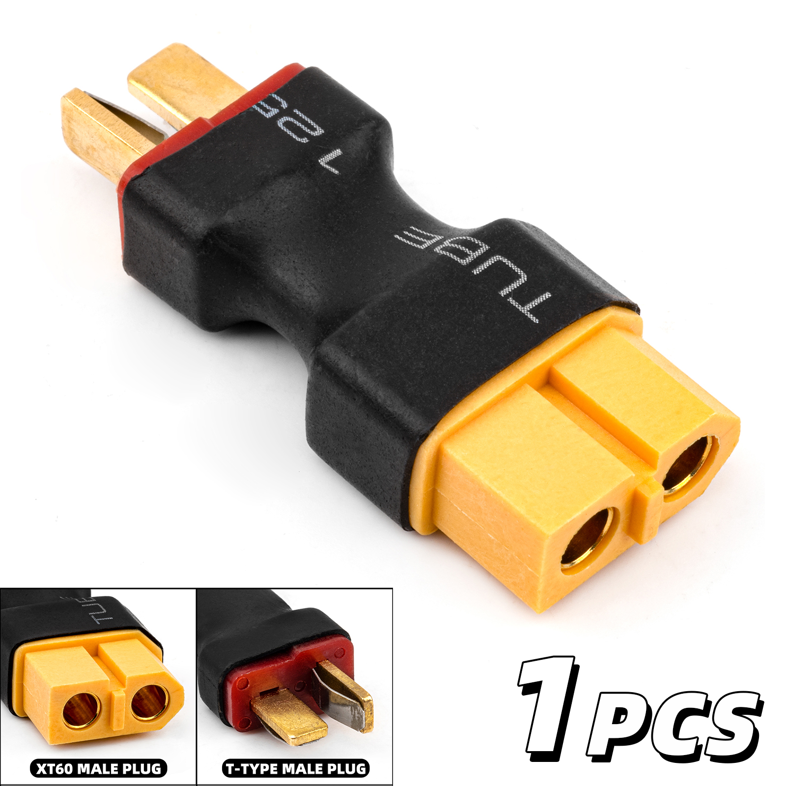 RCXAZ Battery Adapter Plug XT60 TAMIYA TRAXXAS T-TYPE Adapter DIY For RC Car Ship Helicopter Quadcopter LiPo Battery Connector