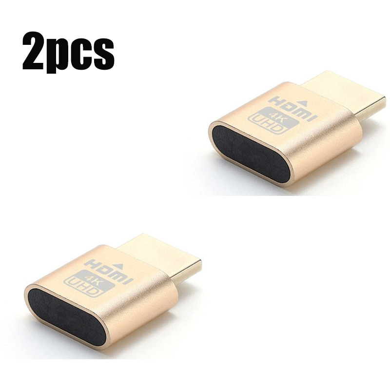 1-3pcs LED Display HDMI Virtual Display 4K HDMI DDC EDID Dummy Plug Display LED Cheat Virtual Plug HDMI Dummy Emulator Adapter