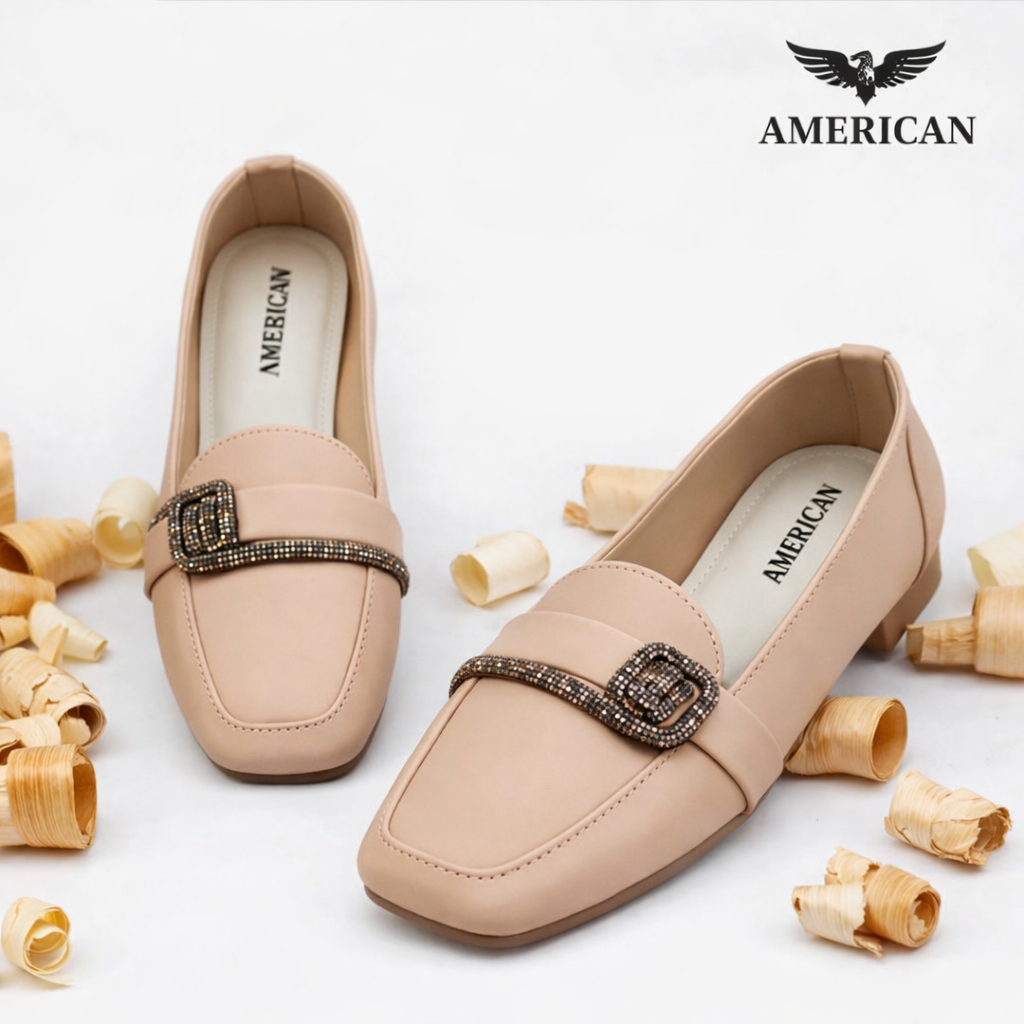 AMERICAN Women Flat Loafers and Mocassions Best Quality Loafers Shoes Evening Formal Dress Shoes for Women