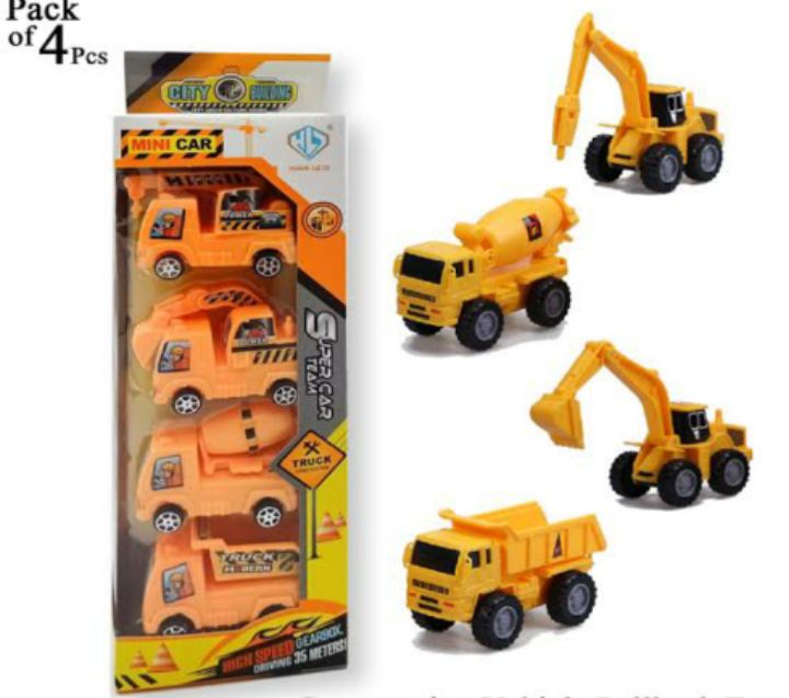 RAFA SHOP Mini car truck set construction cars set 4 Veraities are available