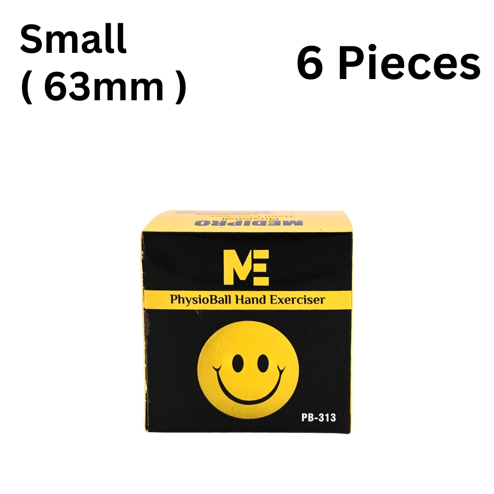 Hand Exercise Physio Ball Smiley Face Soft Grip Stress Relief Ball with Box 63mm 76mm Size 1 to 6 Pcs for Finger Training Hand Grip Strength Relaxation Dexterity Practice for Home Office Study School Educational Learning Science & Fitness Activity Medipro