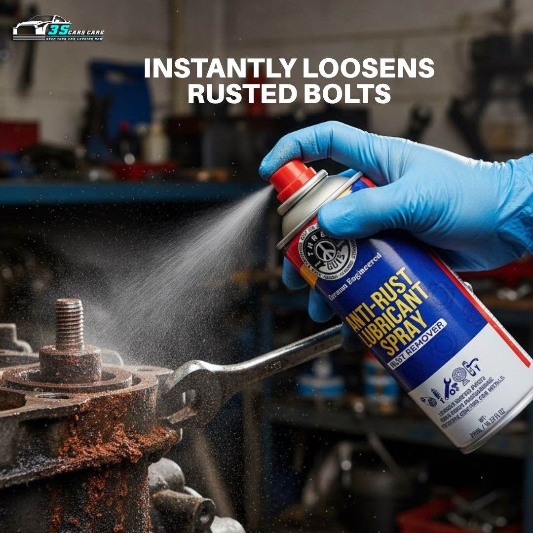 THREE GUYS Anti Rust Lubricant Spray | Penetrating Oil, Rust Remover & MultiPurpose De Rust Spray | German Engineered