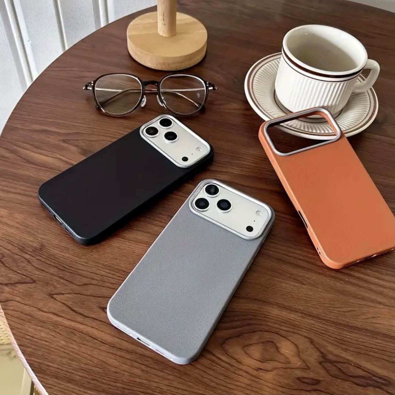 New Luxury Leather Case With Camera Lens Protection Technology
