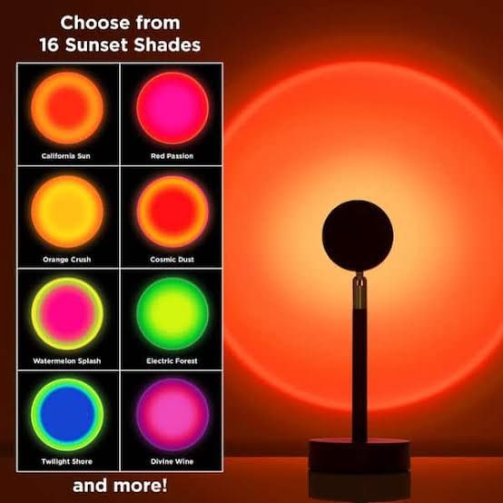 RGB Sunset Lamp Remote Control 16 Colors Remote App Bluetooth main image 0