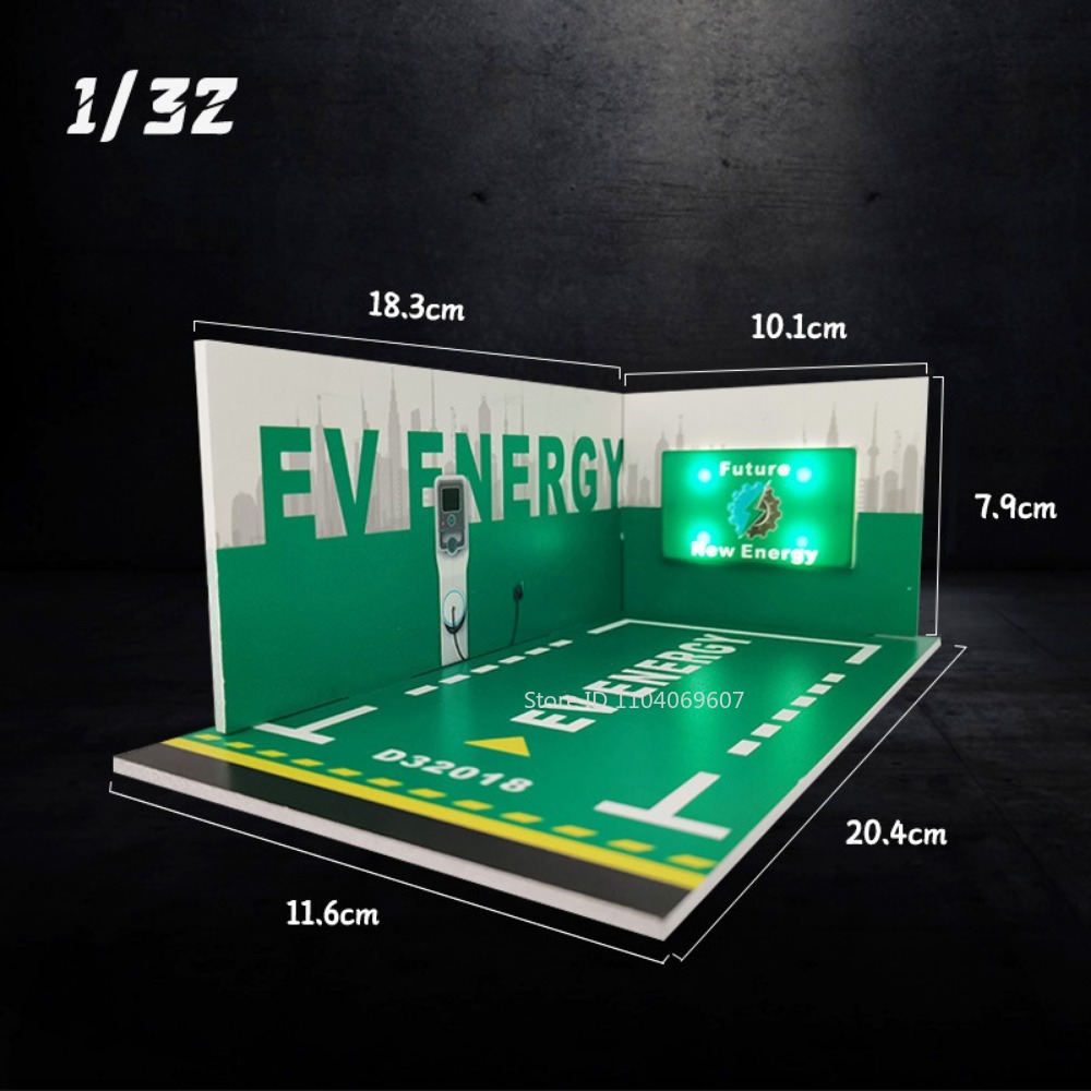 1:32 1:24 Scale PVC Material Light Alloy Diecast Model Toy Car Parking Lot Hight Simulation Underground Building Models 
