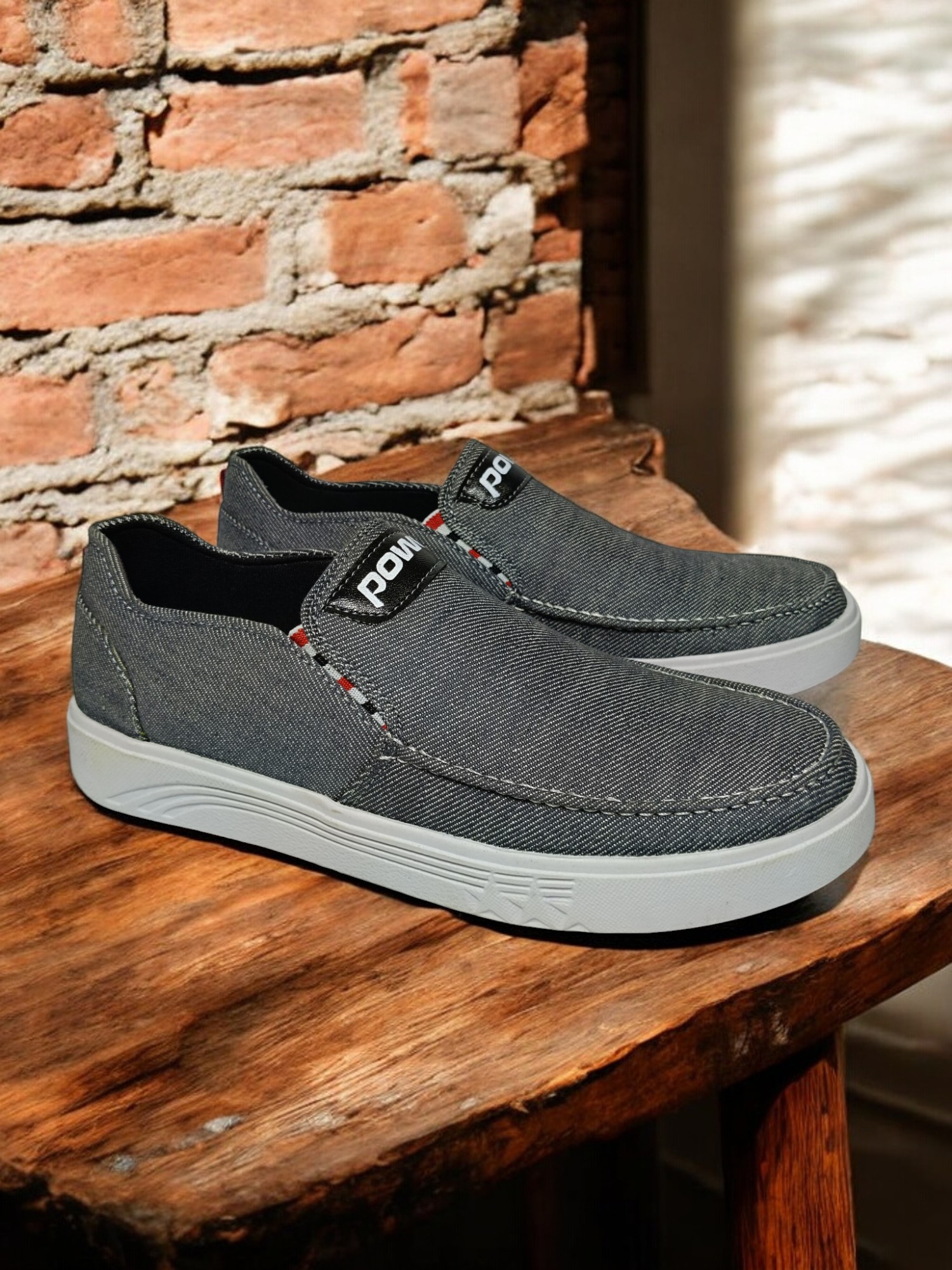 New Mens Denim Jeans Canvas Sneakers shoes for men