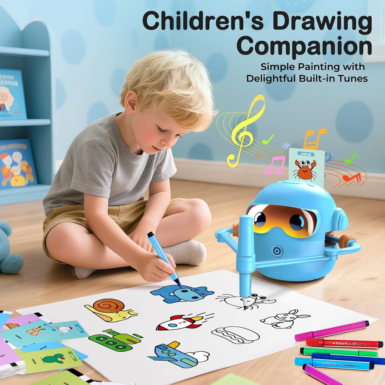 Kids Intelligent Drawing Robot Toy,AI Drawing Robot For Kids, Drawing Solution