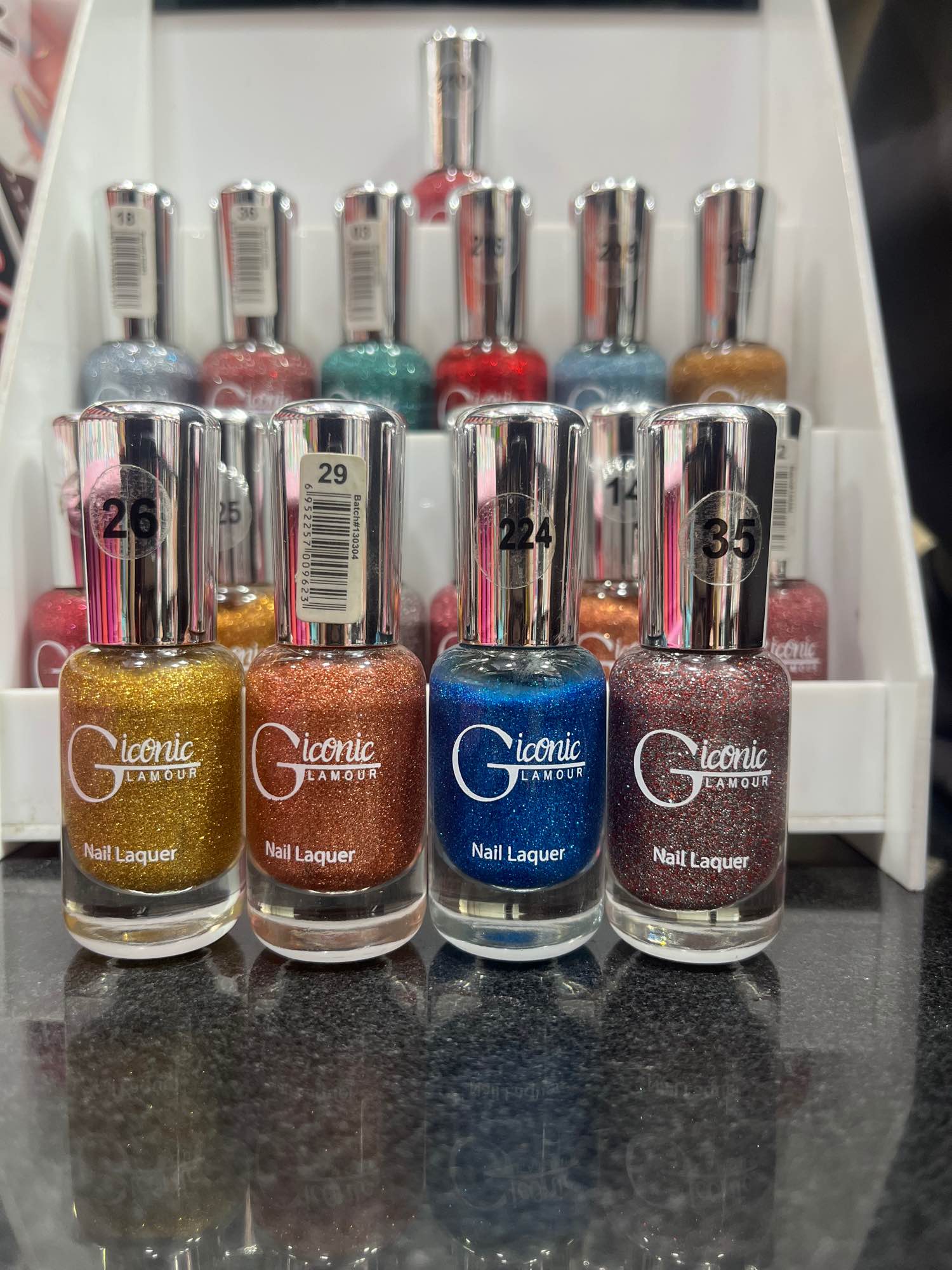 Glamour Iconic Glitter Nail Polish – Long Lasting & Quick Dry