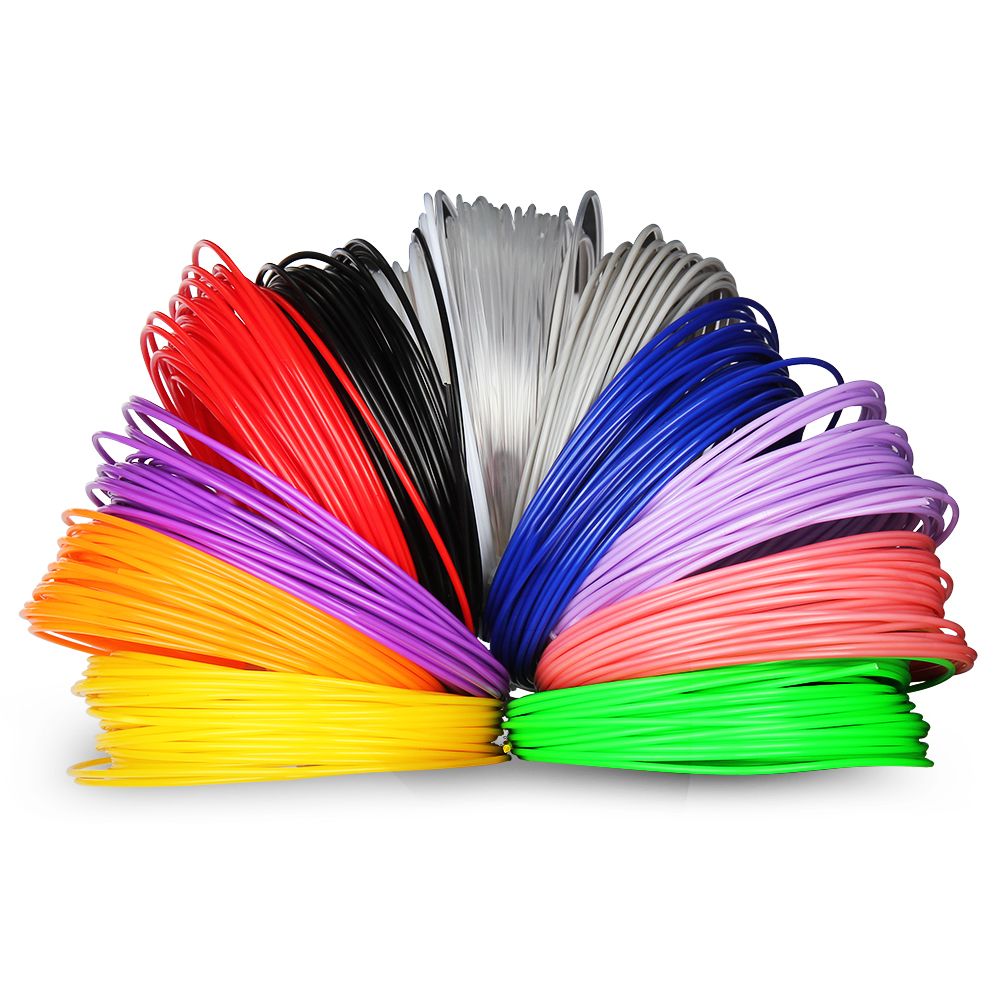 10 Colour 3d Pen Drawing PLA Refill Filament Plastic ink wire Replacement Reload Cartridge string Thread Eco-Friendly Material Flexible Draw in Air sketching cable reload printing material Creativity Variety spectrum
