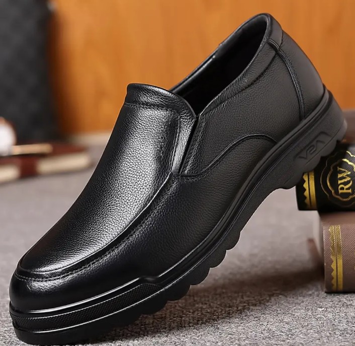 Men's Premium Leather Look Loafer Shoes For Office Wear | Stylish Formal Slip On Shoes For Men | Comfortable Lightweight Anti Slip Sole Business Casual Footwear