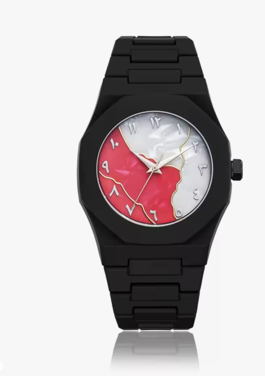 Arabic Aura Watch (Premium Quality) White Men Watch
