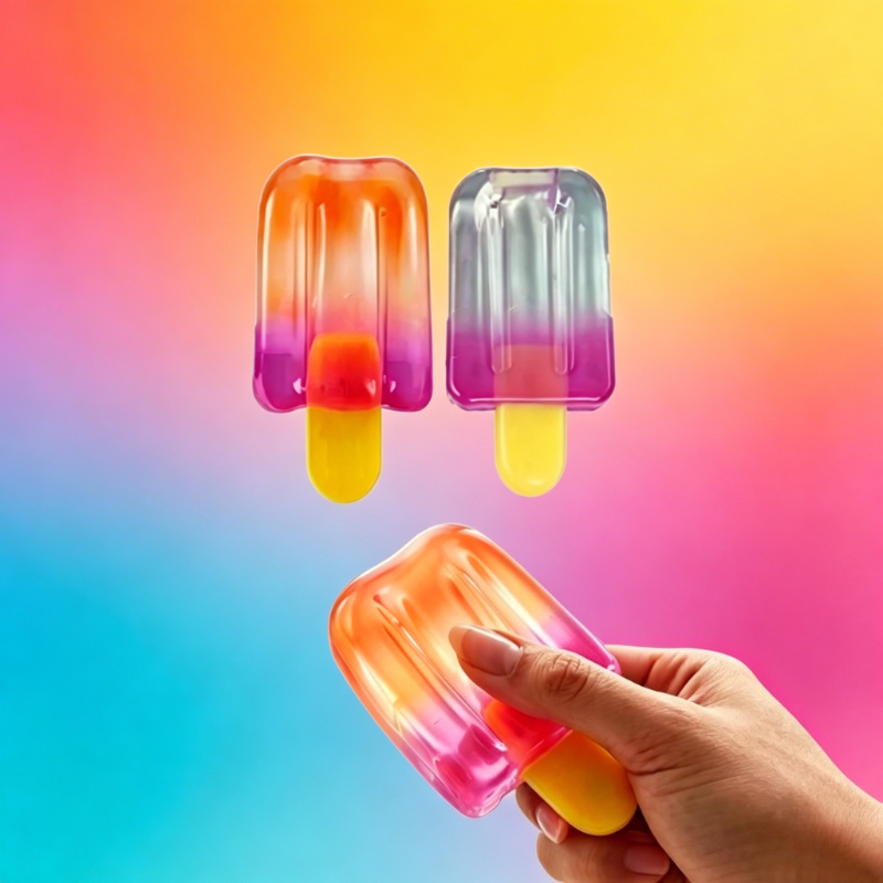 NEEDOH 1/2Pcs Summer Ice Cream Fidget Squishy TPR Squeeze Sensory Stress Relief Toy Holiday Mother's Day Kids Party 