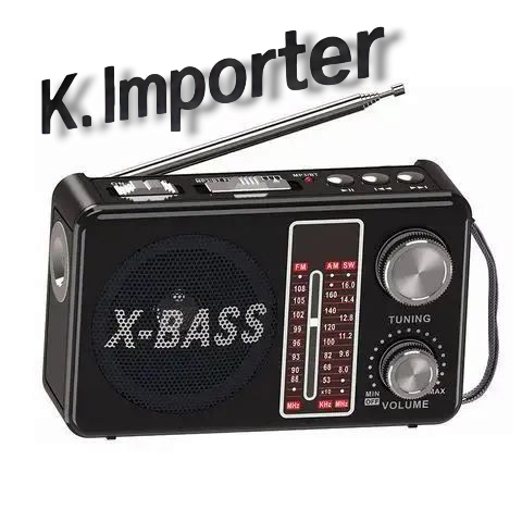 (K. IMPORTER) radio All in One Portable Radio Rechargeable FM - AM - SW Portable World Bands Receiver MP3 USB - Memory Card - AUX Supported