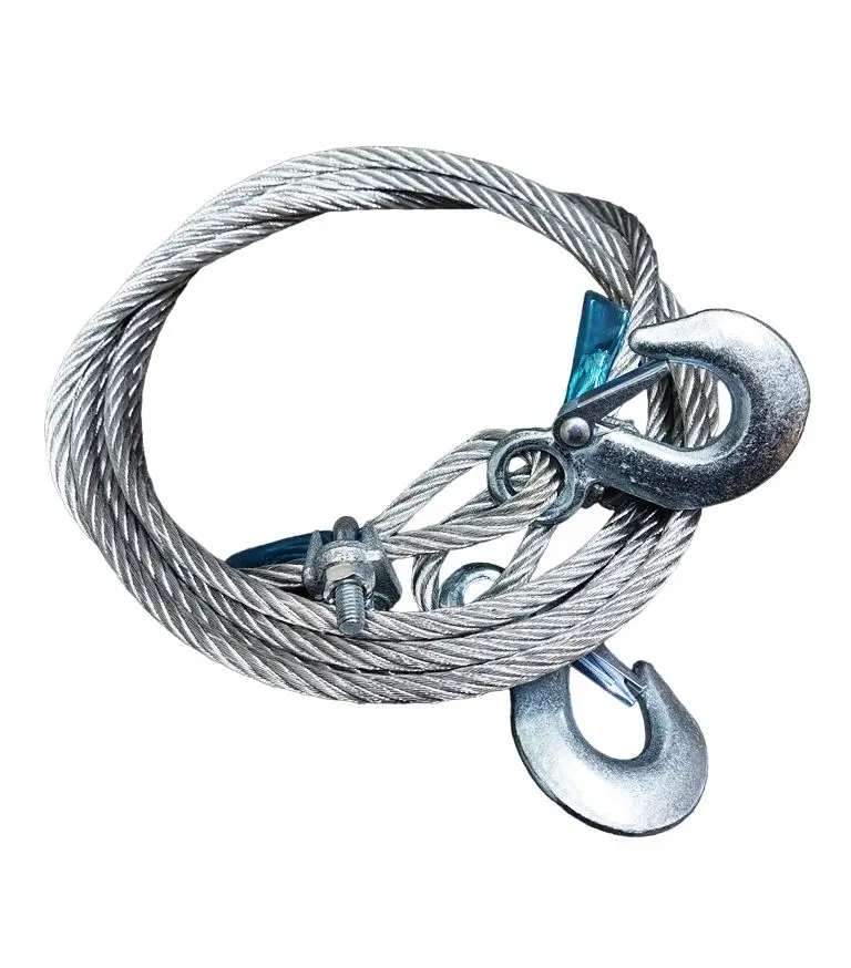 Steel Tow Cable Rope With Hooks