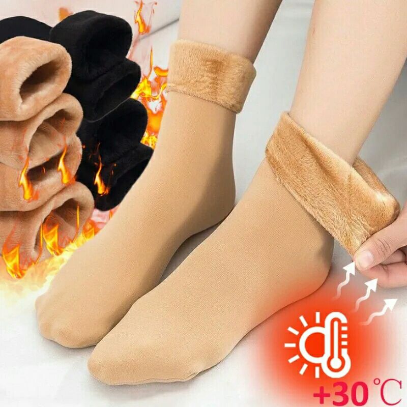 Winter Warm Socks for Men and Women, Nylon Velvet Cashmere Thermal Snow Boots