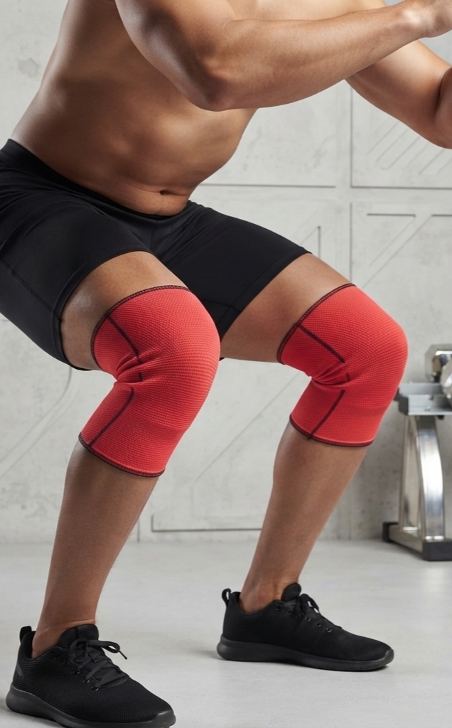 Pro-Knit Compression Knee Sleeves – Pair Athletic Support Red Knee Sleeves for Joint Pain & Sports Training
Breathable Elastic Knee Braces for Workout and Recovery