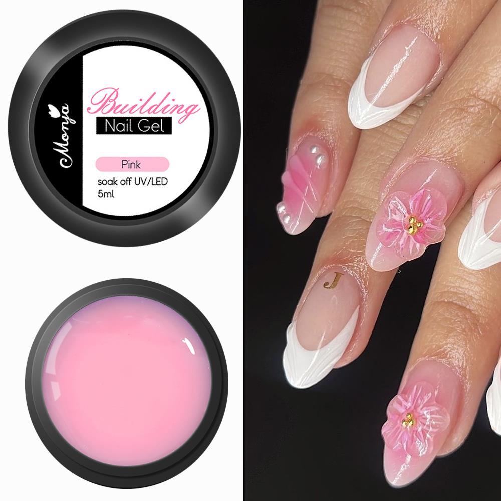 5g Clear Non Stick Hand Extension Gel Nail Polish for 3D Shaping/Craving Nail Art Solid Milky Jelly Hard Gel for DIY Nail Design