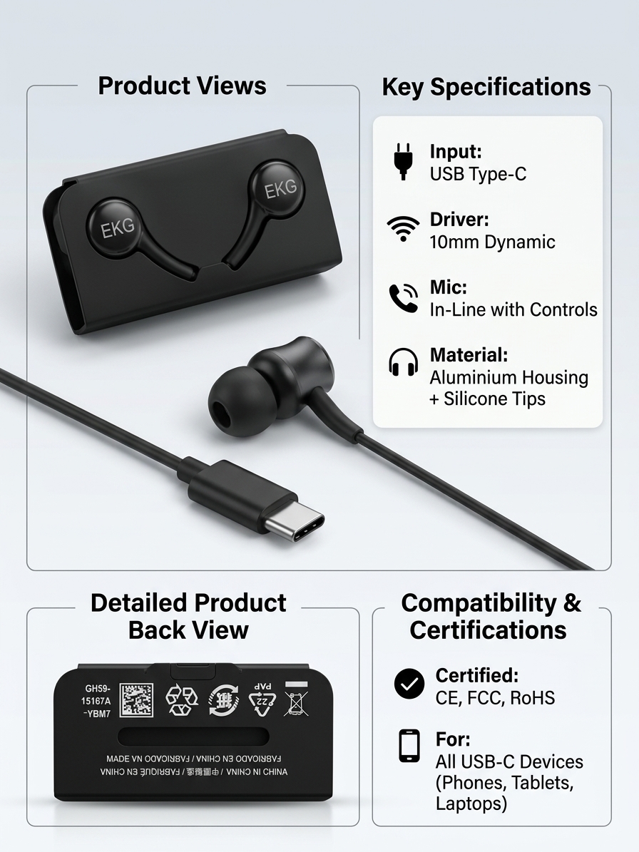 EKG Wired Handsfree Premium Quality