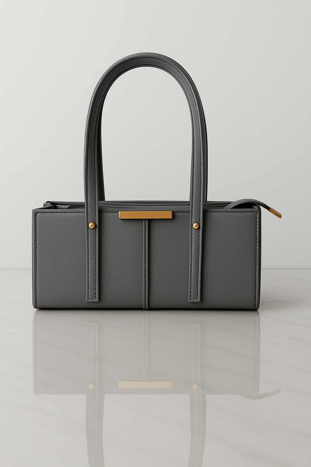 Trendy Women’s Shoulder Bag 💖 Premium Faux Leather Handbag 👜 with Gold Detailing ✨ Fixed Strap & Top Handle Carry