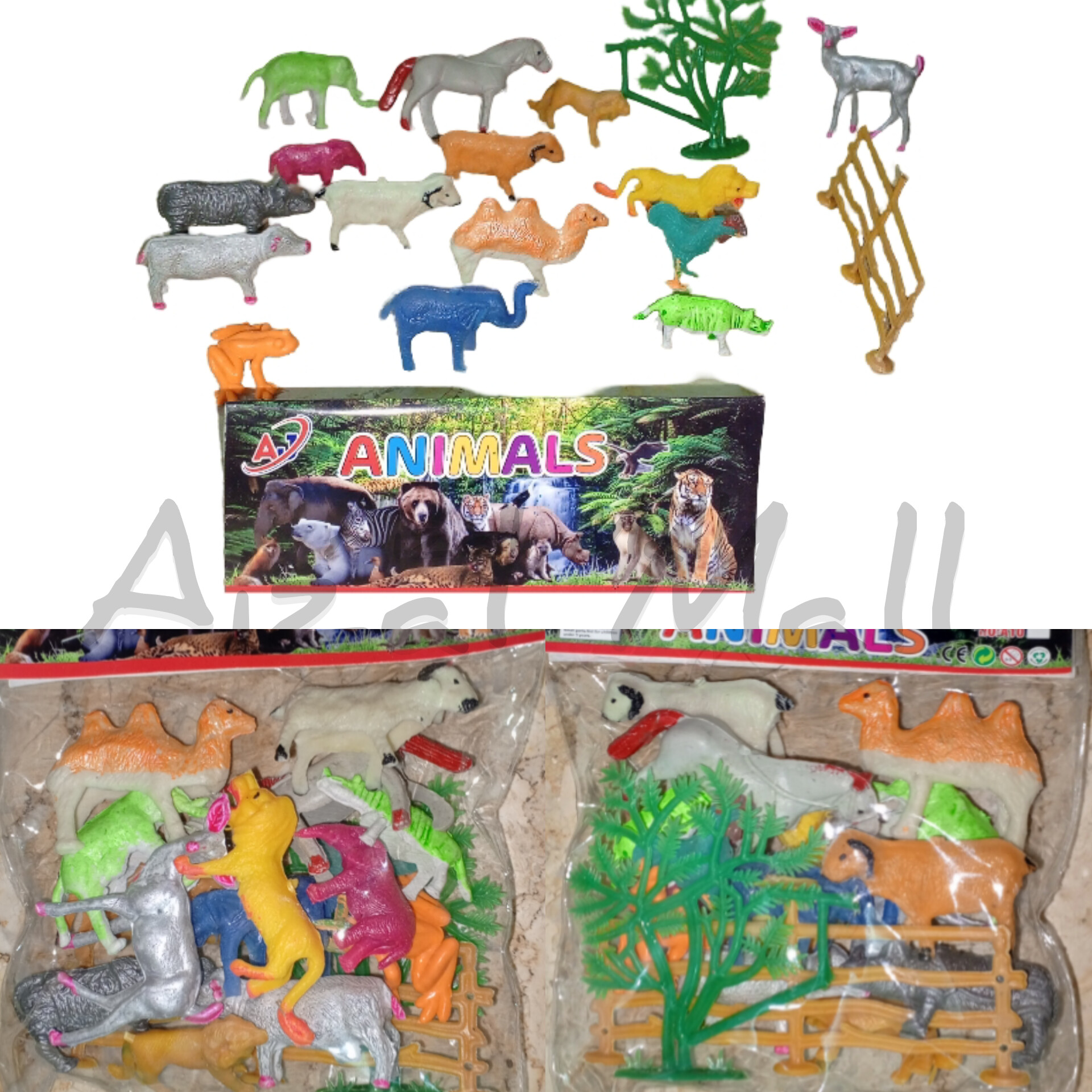 18-Piece Animal Set for Kids – Colorful, High-Quality Plastic Learning and Educational Toys for Boys and Girls (Aizal Mall).