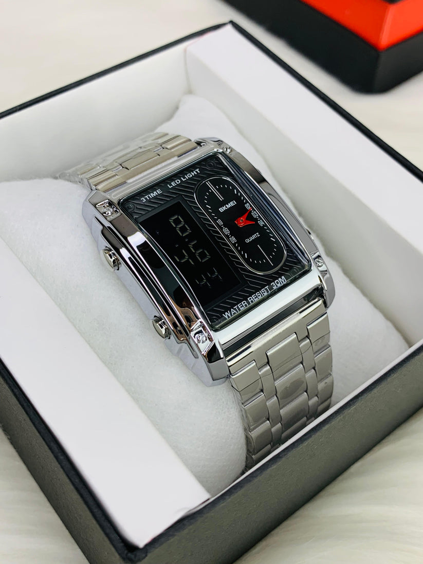 Dual Time Unique Design Watch SKM 1868
