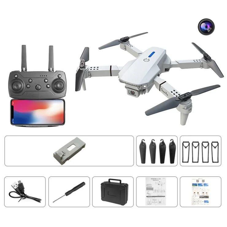 New E88Pro  Double Camera Drone With Obstacle Avoidance High Quality Quadcopter Foldable Camera Drone High Quality Camera Drone