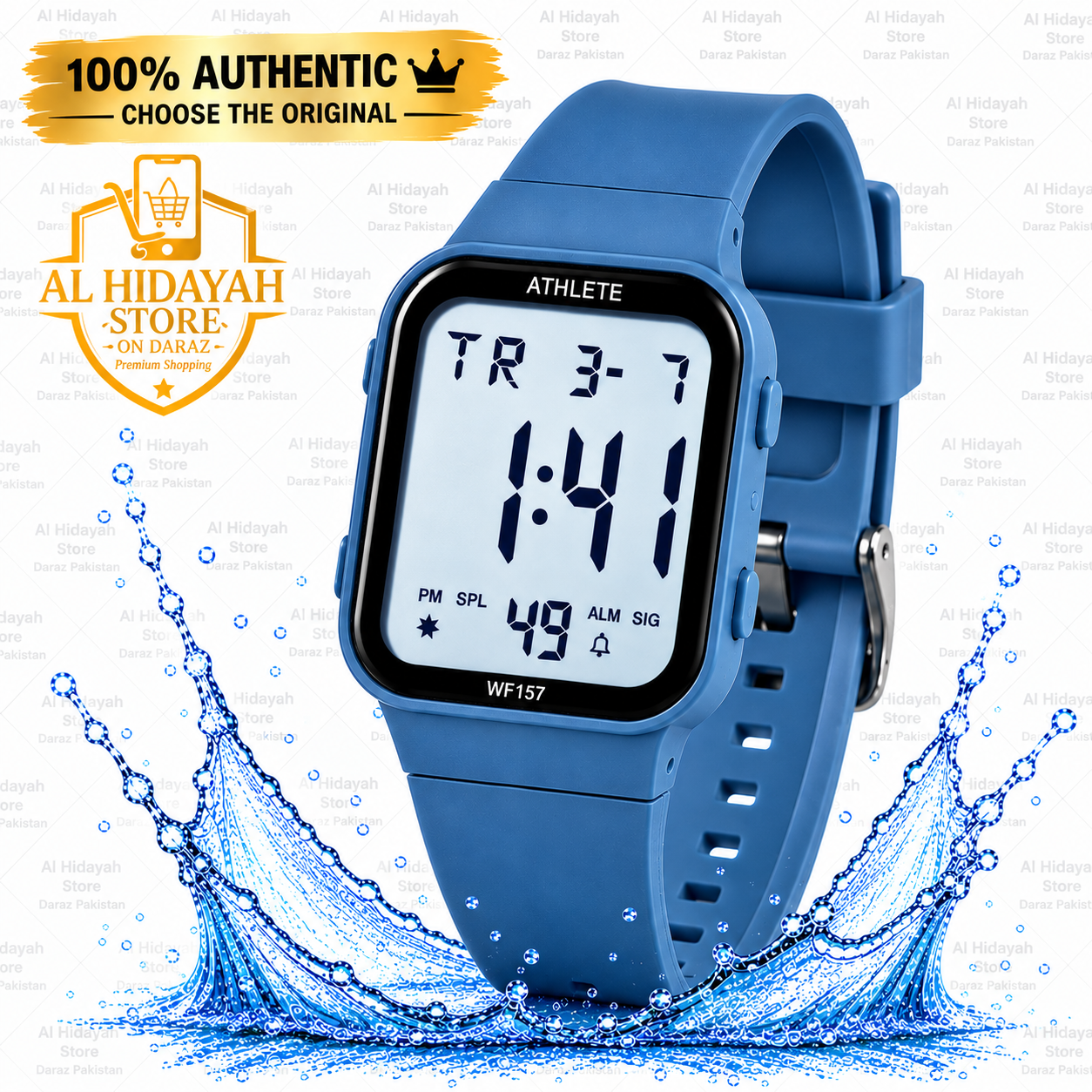 Original ATHLETE & LASIKA LED Digital Sport Watch for Men & Women  Waterproof Unisex Sports Watch  Student Digital Watch  Stopwatch & Alarm Clock  Square Shape Wrist Watch for Boys, Girls, Kids & Teen Age Students  Premium Watch + Box