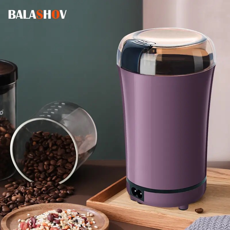 Coffee Grinder Electric, Turimon Small Coffee Bean Grinder/Coffee Blender/ Coffee Mill For Spices, Food, Nuts, Herbs With Cleaning Brush - Black - 3  to 4.2 oz Capacity 