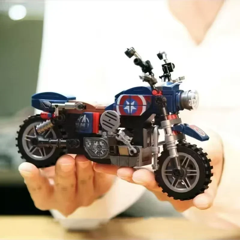 Creative Anime Characters Motorcycle Models Motorcycle Assembly Building Blocks Toys Decorative Items for Display as Holiday Gif