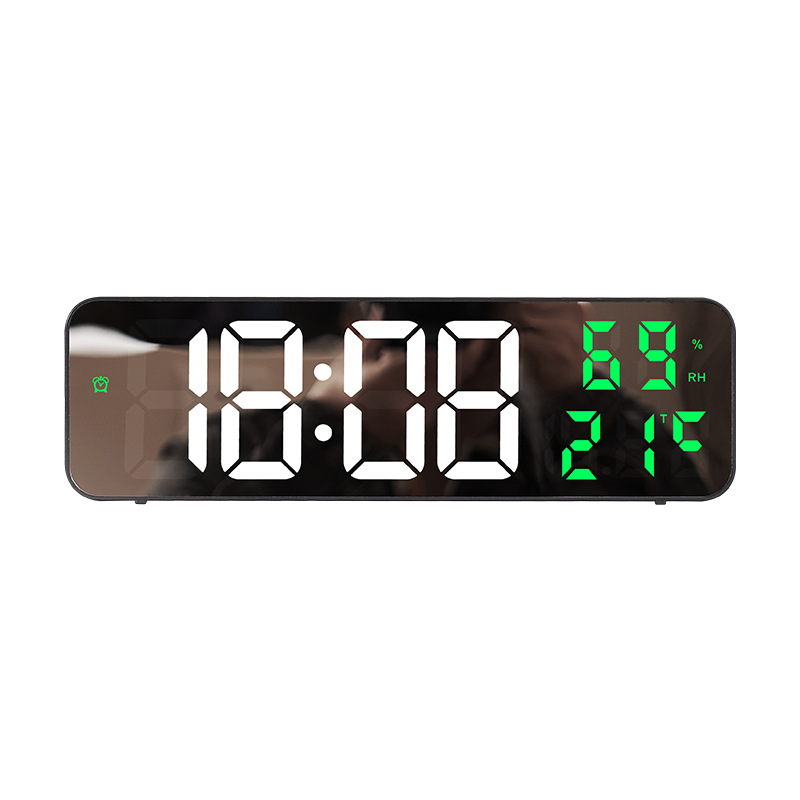 9 Inch Large Digital Wall Clock Temperature Humidity Night Mode Snooze