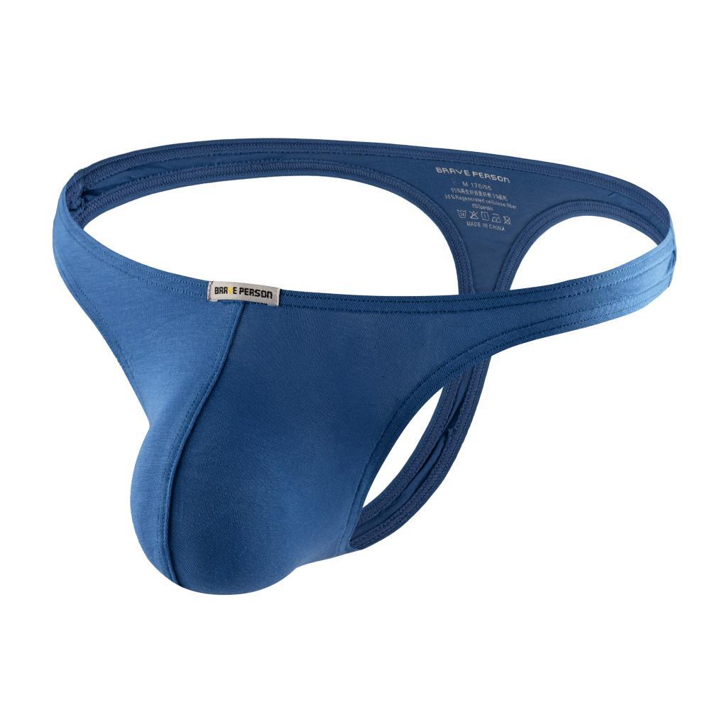 BRAVE PERSON Men Underwear Thongs  Low Rise Solid Briefs T-back Modal Breathable Underpants G Strings Male Panties Thongs