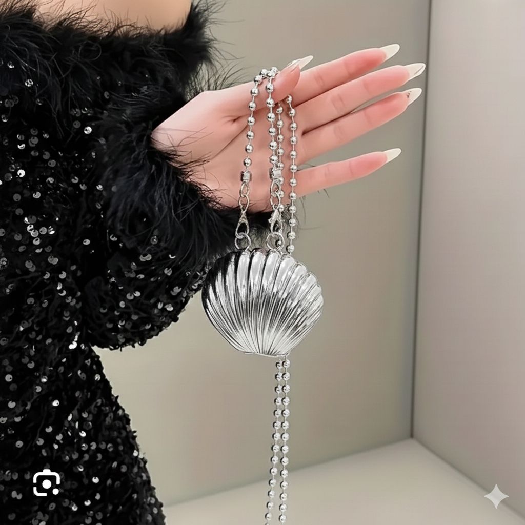 Mini Acrylic Clutch Crossbody for Girls – Moon, Oval, Heart, Flower, Shell & Bow Shapes | Luxury Evening Handbag for Eid, Party, Wedding & Formal Events