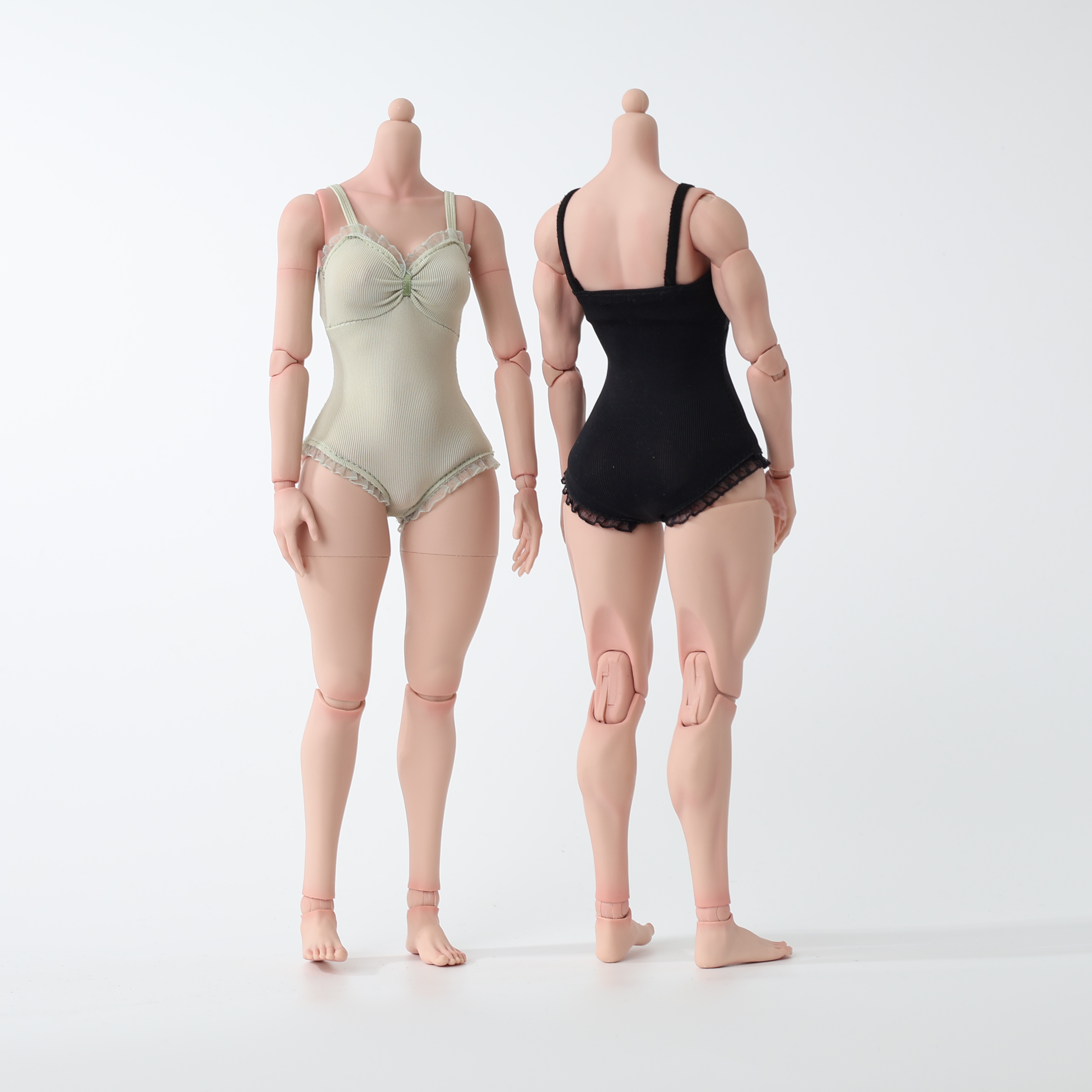1/6 Scale Female Ballet Leotard With Lace Edge, Slim Mannequin Cut Bodysuit Outfit For 12 Inch Female Action Figure Doll Clothes