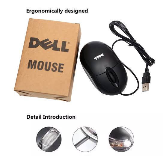 Dell Optical Usb Mouse Plug &Play For Computer, Pc, Laptop, Dvr, Android Phones