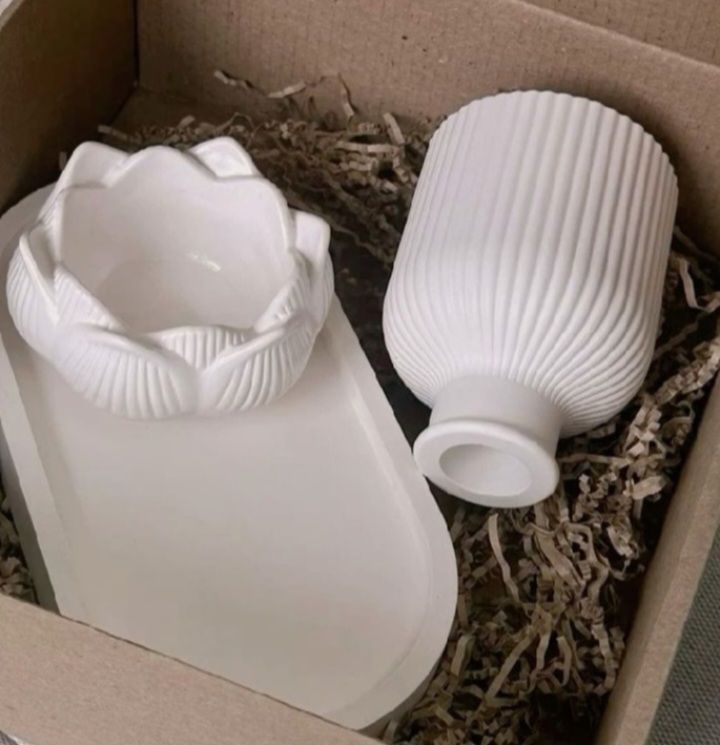 3 Pcs Set of Home Decor | Vases & Vessels | Decorative Bowls | Aromatherapy Candles | Home Fragnance