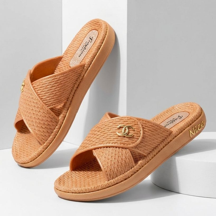 Rubber House Slippers for Women, Soft and Comfortable Flip Flops and Slides