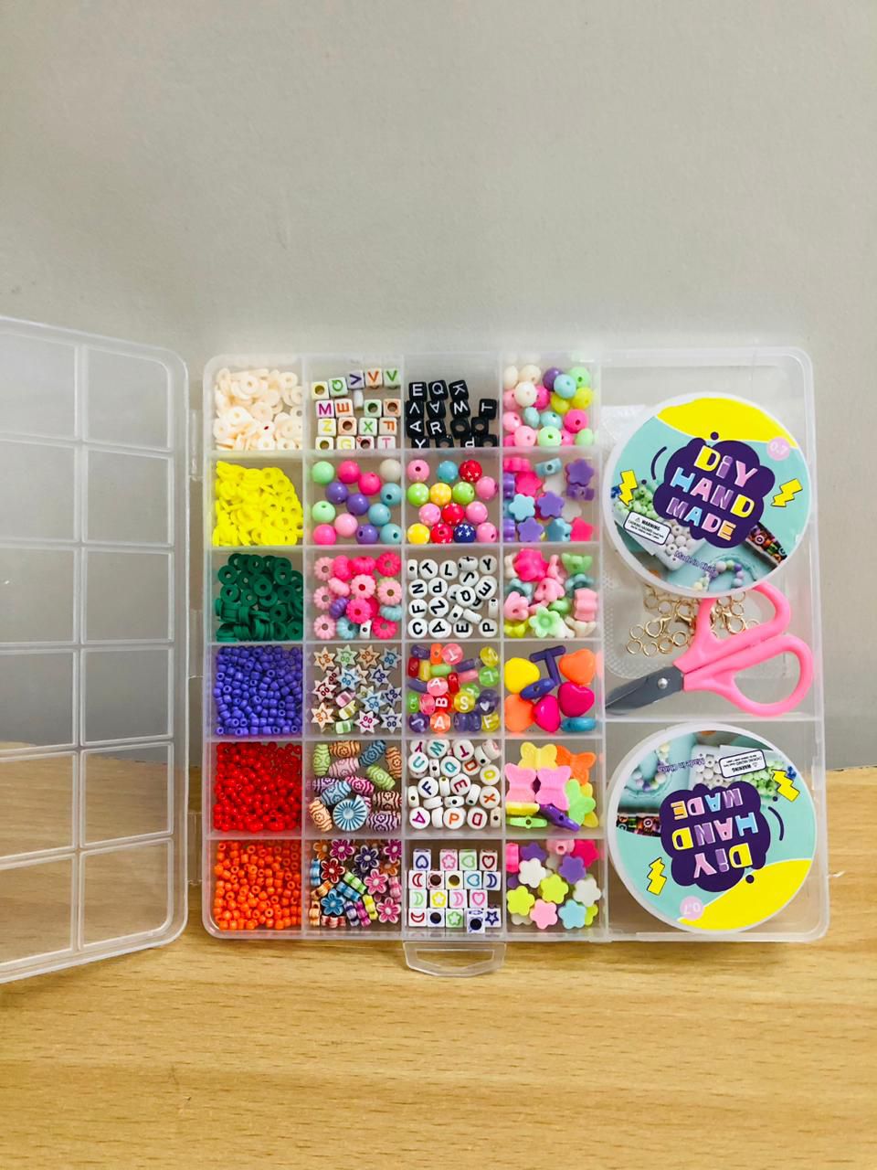 DIY Multi Beads Boxes/Bead Box with Elastic Thread tag