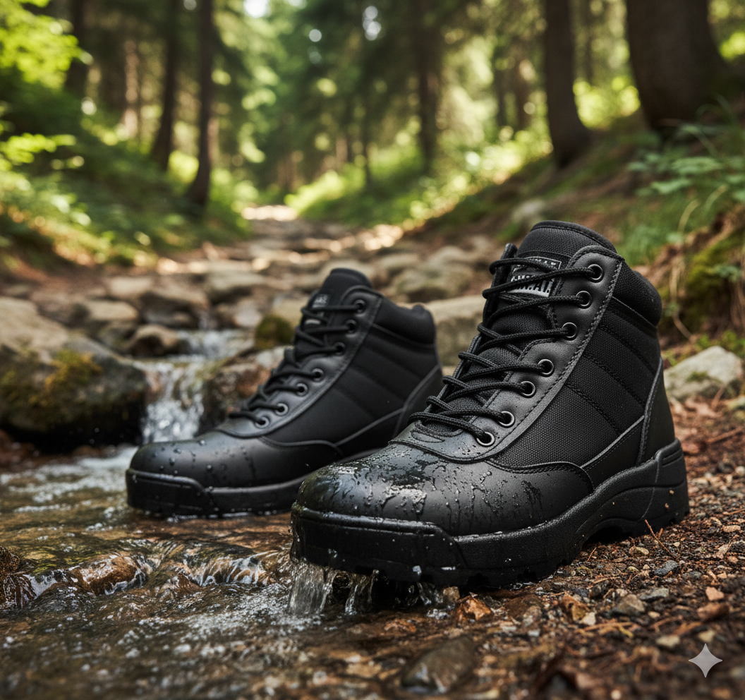Men's Black Shoes, formal , casual sober , Style , Simple Fashion.unisex Article for Male, Female both, Combat SWAT Low Hight / low ankle Boots