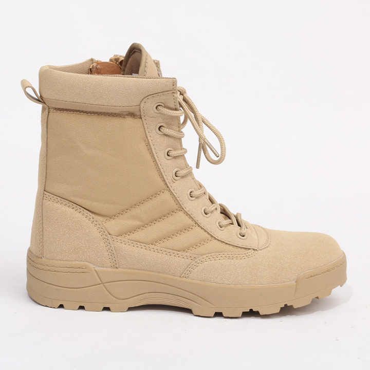 Military Combat Boots Men Breathable Special Forces Hiking Army Shoes Lightweight Outdoor Training Non-Slip Tactical Patrol Shoes,Khaki