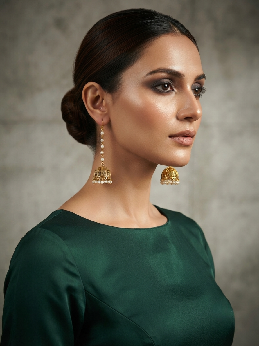 Royal Pearl Long Jhumka Earrings for Women & Girls ..